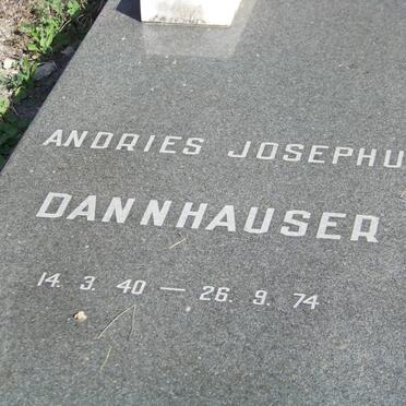 DANNHAUSER Andries Josephus 1940-1974