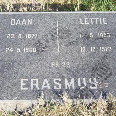 ERASMUS Daan 1877-1960 &amp; Lettie 1883-1972