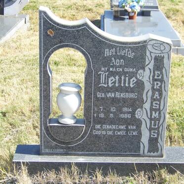 ERASMUS Lettie nee VAN RENSBURG 1914-1986