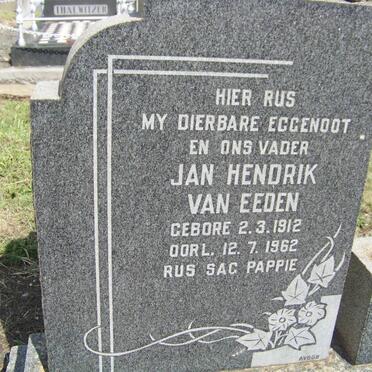 EEDEN Jan Hendrik, van 1912-1962