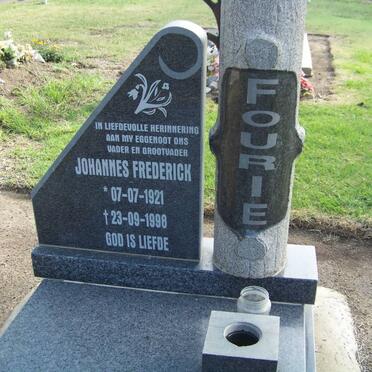 FOURIE Johannes Frederick 1921-1998