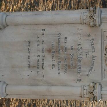 GROENEWALD Johanna S.M. nee SWART 1853-1901