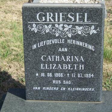 GRIESEL Catharina Elizabeth 1906-1994