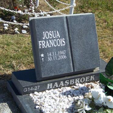 HAASBROEK Josua Francois 1947-2006