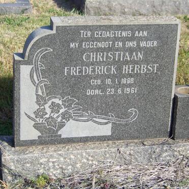 HERBST Christiaan Frederick 1868-1961