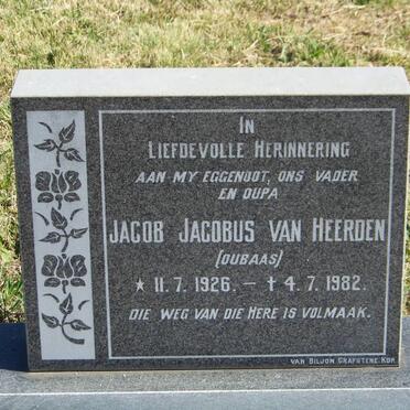 HEERDEN Jacob Jacobus, van 1926-1982