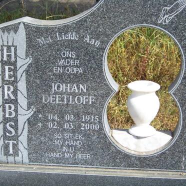 HERBST Johan Deetloff 1915-2000