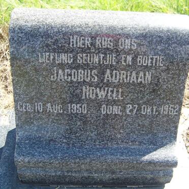 HOWELL Jacobus Adriaan 1950-1952