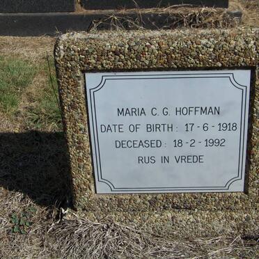 HOFFMAN Maria C.G. 1918-1992