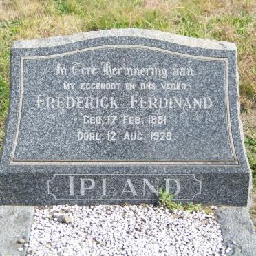 IPLAND Frederick Ferdinand 1881-1929