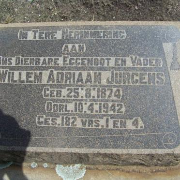 JURGENS Willem Adriaan 1874-1942