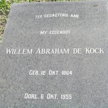 KOCK Willem Abraham, de 1864-1955