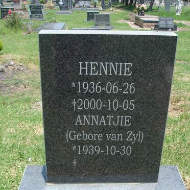 KEMP Hennie 1936-1000 &amp; Annatjie VAN ZYL 1939-