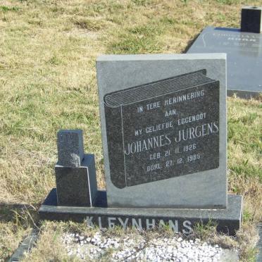 KLEYNHANS Johannes Jurgens 1926-1985