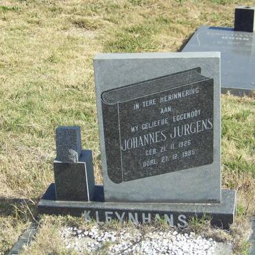 KLEYNHANS Johannes Jurgens 1926-1985