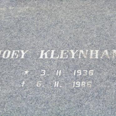 KLEYNHANS Joey 1936-1986