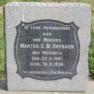 KRYNAUW Martha C.M. nee WESSELS 1861-1938