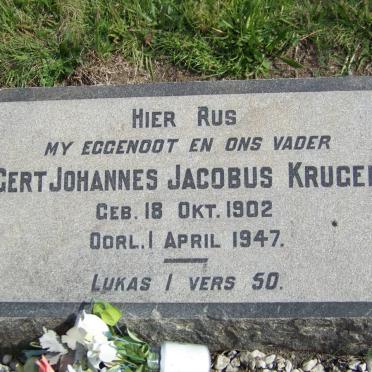 KRUGER Gert Johannes Jacobus 1902-1947