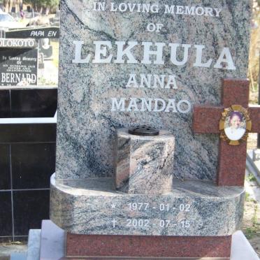 LEKHULA, Anna Mandao 1977-2002
