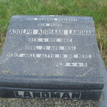 LANDMAN Adolph Adriaan 1882-1951
