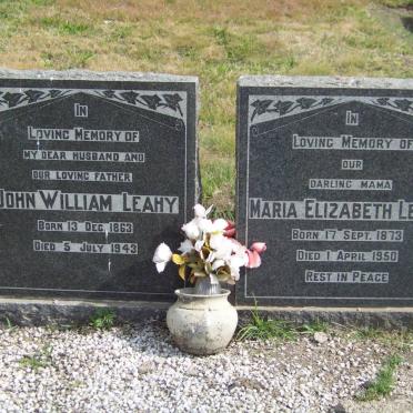 LEAHY John William 1863-1943 &amp; Maria Elizabeth 1873-1950