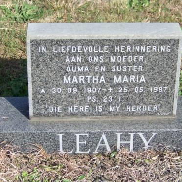 LEAHY Martha Maria 1907-1987