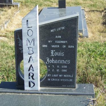 LOMBAARD Louis Johannes 1930-1986