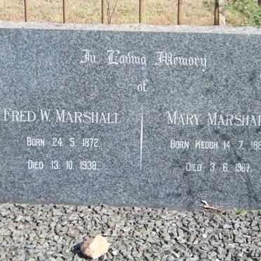 MARSHALL Fred W. 1872-1938 &amp; Mary KEOGH 1882-1967