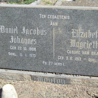 MOUTON Daniel Jacobus Johannes 1908-1973 &amp; Elizabeth Magrietha VAN BRAKEL 1913-1967