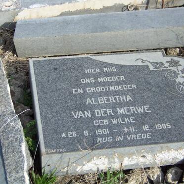 MERWE Albertha, van der nee WILKE 1901-1985