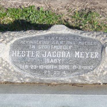 MEYER Hester Jacoba 1911-1992