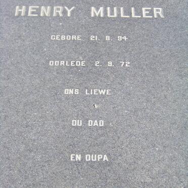 MULLER Henry 1894-1972