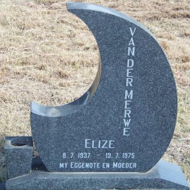 MERWE Elize, van der 1937-1975