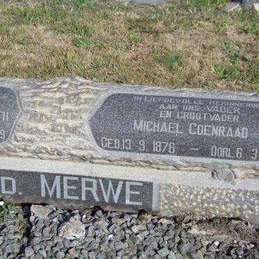 MERWE Michael Coenraad, v.d. 1876-1961
