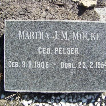 MOCKE Martha J.M. nee PELSER 1905-1954