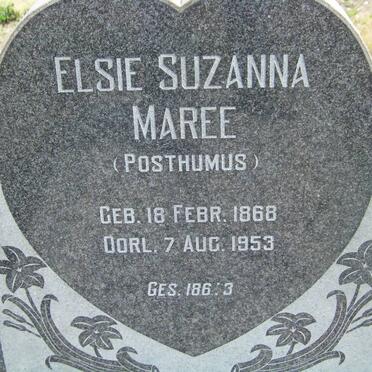MAREE Elsie Suzanna nee POSTHUMUS 1868-1953