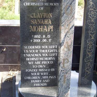 MOHAPI Clayton Sanaha 1952-2001
