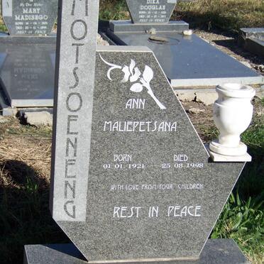 MOTSOENENG Ann Maliepetsana 1921-1998