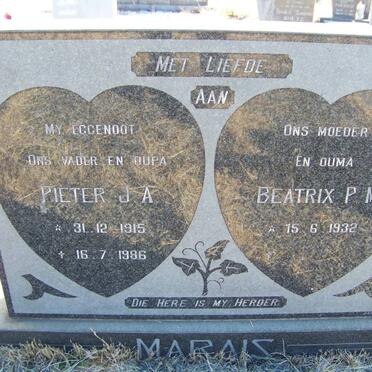 MARAIS Pieter J.A. 1915-1986 &amp; Beatrix P.M. 1932-