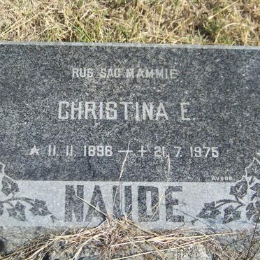 NAUDE Christina E. 1898-1975