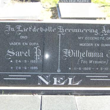 NEL Sarel P. 1922-1995 &amp; Wilhelmina J.G. MYBURGH 1926-1987