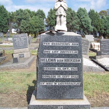 NIEKERK Christiaan Cornelius, van -1932 :: VAN NIEKERK Helena 1921-1922
