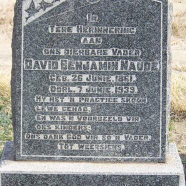 NAUDÉ David Benjamin 1861-1939