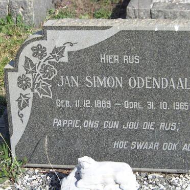 ODENDAAL Jan Simon 1889-1965