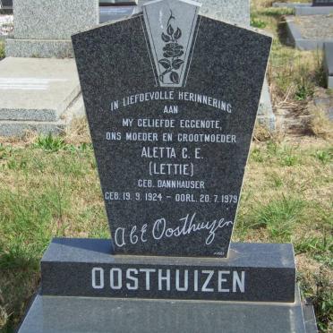 OOSTHUIZEN Aletta C.E. nee DANNHAUSER 1924-1979