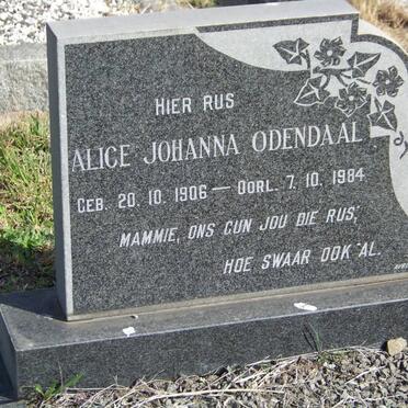 ODENDAAL Alice Johanna 1906-1984