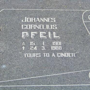 PFEIL Johannes Cornelius 1901-1988