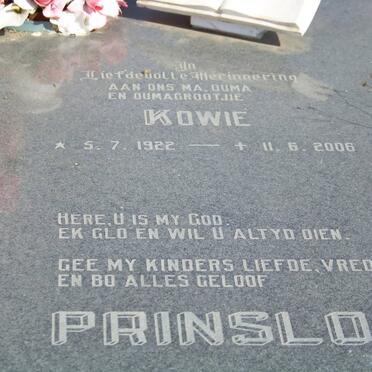 PRINSLOO Kowie 1922-2006