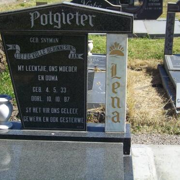 POTGIETER Lena nee SNYMAN 1933-1987