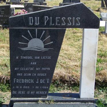 PLESSIS Fredrick J. de V., du 1953-1984